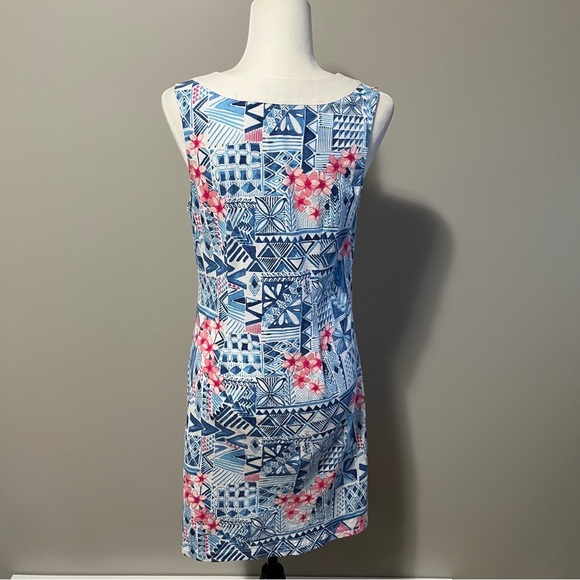 Tommy Bahama Patio Leis Sleeveless Shift Dress Island Navy - Picture 7 of 11